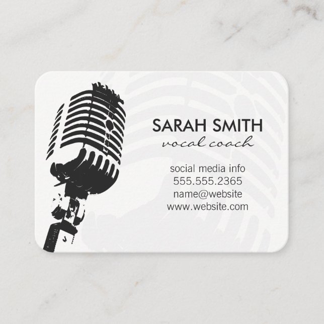 Carte De Visite Microphone (Devant)