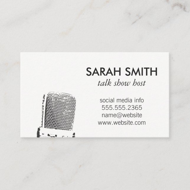 Carte De Visite Microphone / Animation (Devant)