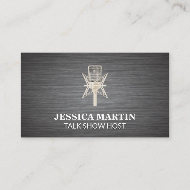 Carte De Visite Microphone / Animation / Podcast (Devant)