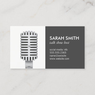 Carte De Visite Microphone   Blogueur