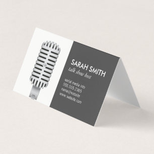 Carte De Visite Microphone   Blogueur
