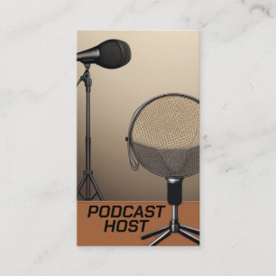 Carte De Visite Microphone de l'hôte de podcast