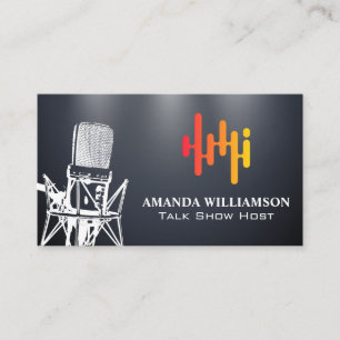 Carte De Visite Microphone   Logo audio numérique