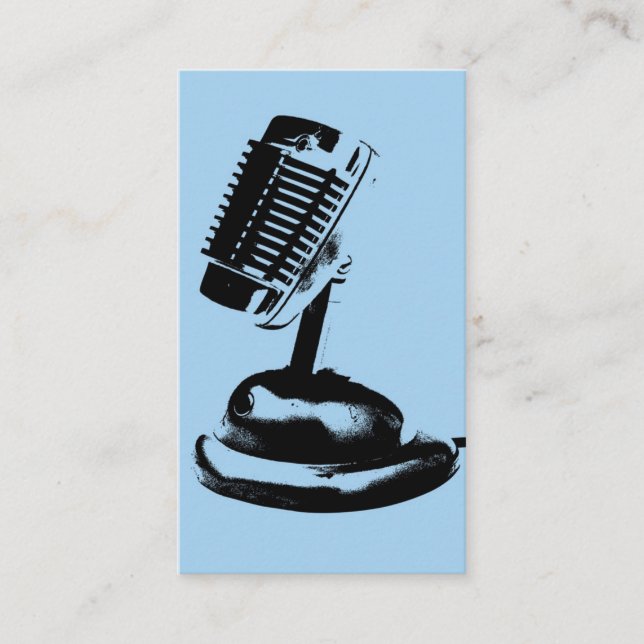 Carte De Visite Microphone Podcaster (Devant)