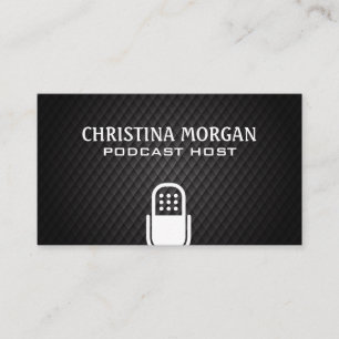 Carte De Visite Microphone   Podcaster   Afficher l'hôte
