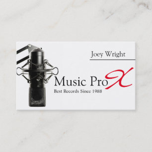 Carte De Visite Microphone professionnel pour l'enregistrement de