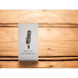 Carte de visite Microphone rétro