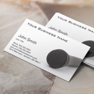 Carte De Visite Microphone sur le sol