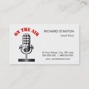 Carte De Visite microphone vintage