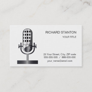 Carte De Visite microphone vintage