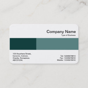 Carte De Visite Middle Band - Deux Tons - Nuances de Vert