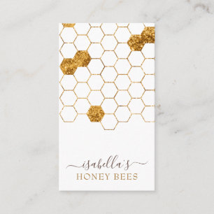 Carte De Visite Miel Abee Gold Foil Apiary Beekeeper Produits