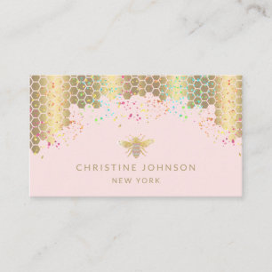 Carte De Visite miel abeille conception fausse parties scintillant
