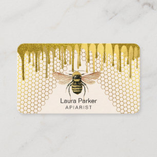 Carte De Visite Miel apiculteur Honeycomb Apiariste apiculteur d'o