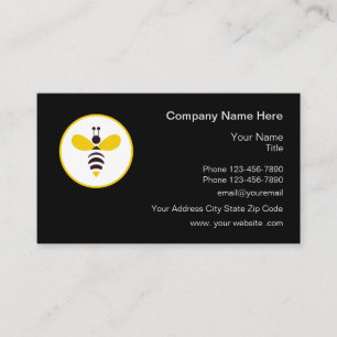 Carte De Visite Miel Bee Thème Simple