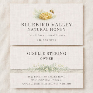 Carte De Visite Miel Naturel Shabby Chic Linge Campagne