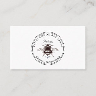 Carte De Visite Miel rustique Apiary Beekeeper Produits miel