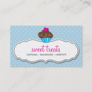 CARTE DE VISITE mignon audacieux cupcake pastel bl