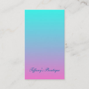 Carte De Visite mignon caisson ombre sirène rose Fuchsia turquoise