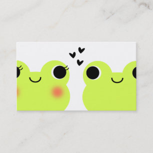 Carte de visite mignon d'arrangement de couples de