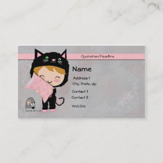 Carte de visite mignon de chat