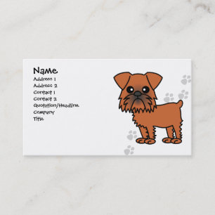 Carte de visite mignon de chien de griffon de