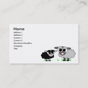 Carte de visite mignon de moutons