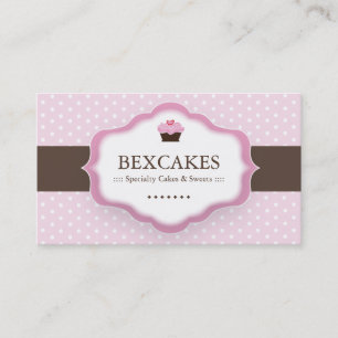 Carte de visite mignon de petit gâteau