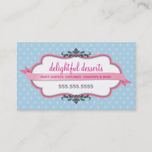 CARTE DE VISITE mignon élégant rose pastel bleu pâ