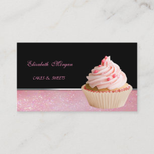 Carte De Visite Mignonne Adorable Élégante, Boulangerie de Cupcake