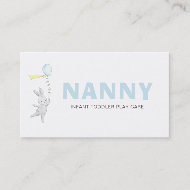 Carte De Visite *~* Mignonne Lapin Lapin Nanny (Devant)