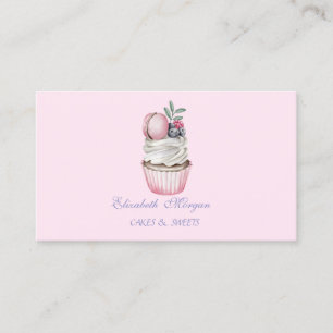 Carte De Visite Mignons Adorables Macarons, Pâtisserie Confiserie