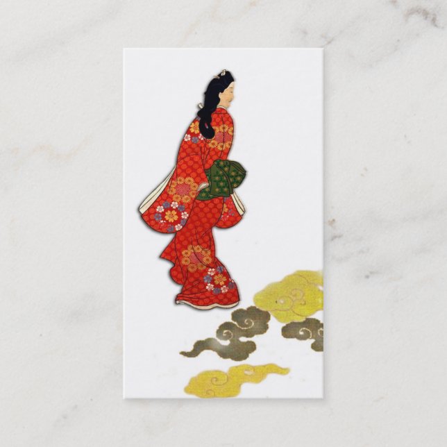 Carte De Visite Mikaeri Bijin dans le kimono (Devant)