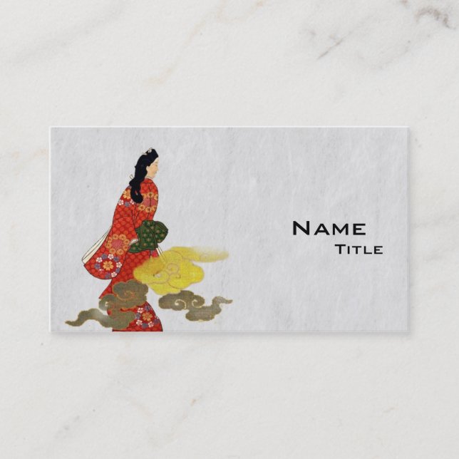 Carte De Visite Mikaeri Bijin dans le kimono (Devant)