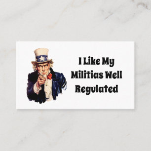 Carte De Visite Milice bien réglementée