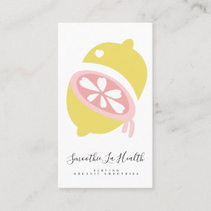 Carte De Visite Milk Shake Smoothie Fruit Citron Tranché