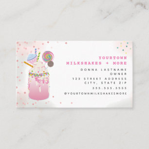 Carte De Visite Milkshake Extrême Dessert Bonbons Restaurant Sucr