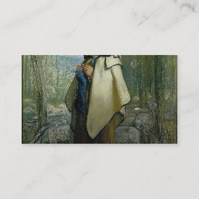 Carte De Visite Millet de Jean-Francois la bergère de tricot (Dos)
