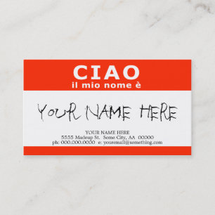 Carte De Visite Millions de nome e de CIAO IL