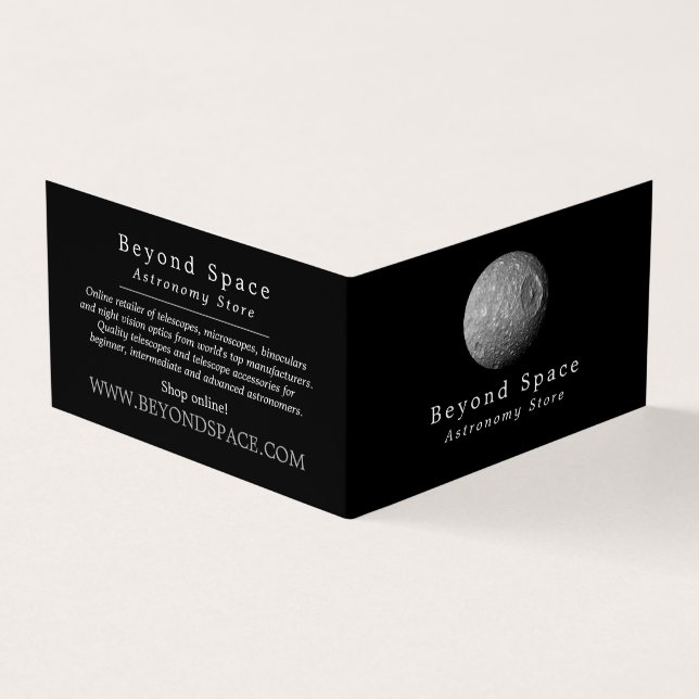 Carte De Visite Mimas Lune de Saturne, Astronome, Astronomie Store (Extérieur)