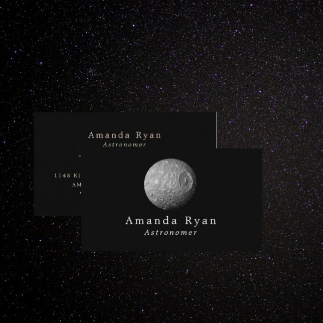 Carte De Visite Mimas Lune de Saturne, Astronomie (Créateur téléchargé)