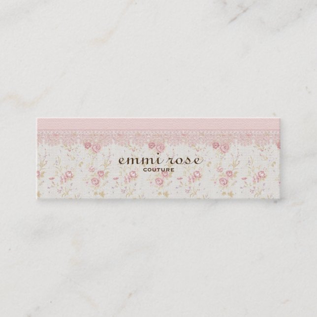 Carte de visite mince d'impression minuscule rose (Devant)