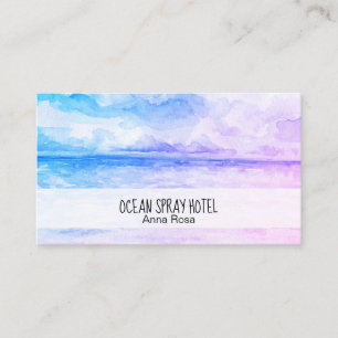 Carte De Visite Mindfulness de coucher du soleil d'océan de mer de