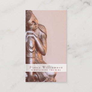 Carte De Visite Mindfulness mauve doux moderne guérissant Bouddha