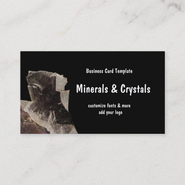 Carte De Visite Minerais et cristaux de quartz (Devant)