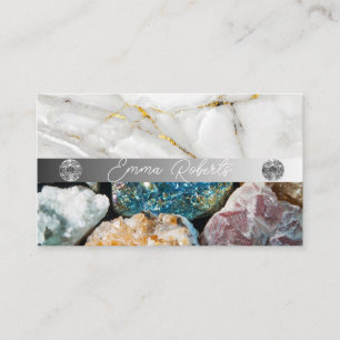 Carte De Visite Minéral Améthyste Crystal Quartz Texture Affaires