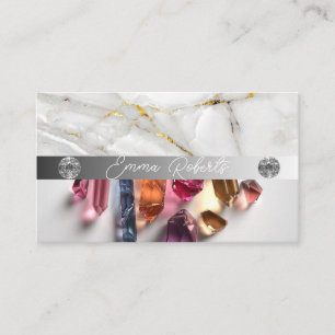 Carte De Visite Minéral Améthyste Crystal Quartz Texture Affaires