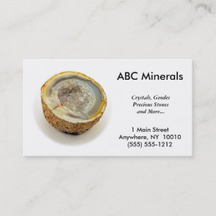 Carte de visite minéral de magasin