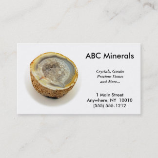 Carte de visite minéral de magasin