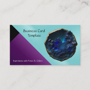 Carte De Visite Minéraux Sapphire bleu cristal